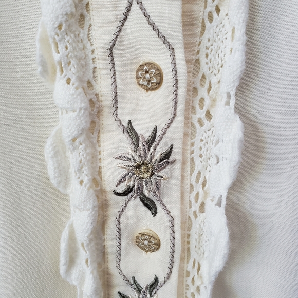 Vintage Your sixth sense oversized boho linen blend blouse - Picture 5 of 11